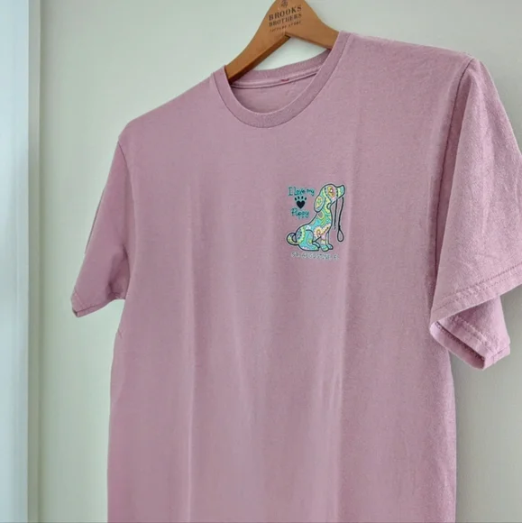 St. Augustine Florida Beach Pup I LOVE MY PUPPY T Shirt WOMENS M Dusty Rose Dog - Picture 5 of 9